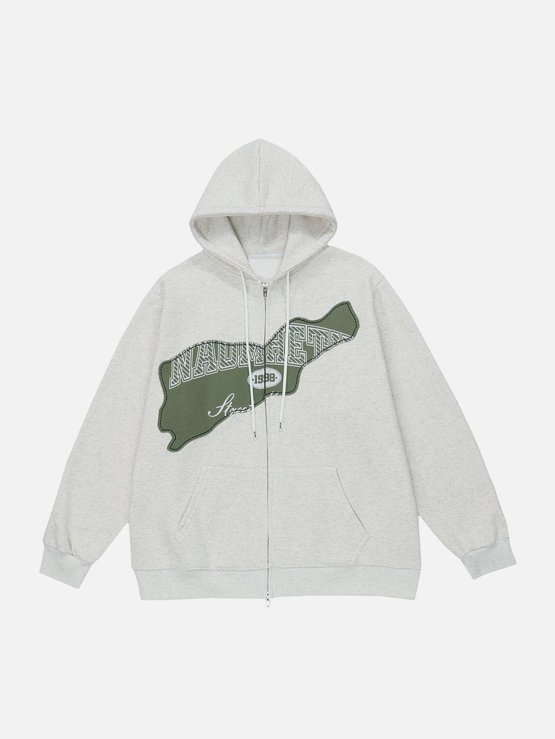 Ellesey - Patchwork Letter Print Hoodie- Streetwear Fashion - ellesey.com