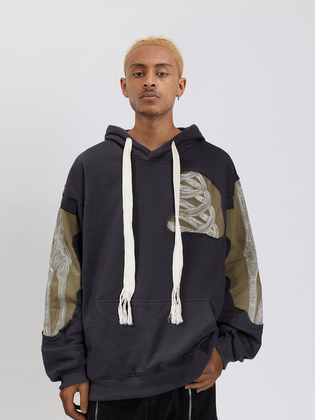 Ellesey - Patchwork Skeleton Hoodie- Streetwear Fashion - ellesey.com