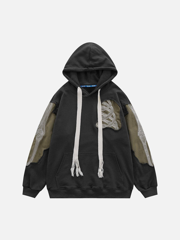 Ellesey - Patchwork Skeleton Hoodie- Streetwear Fashion - ellesey.com