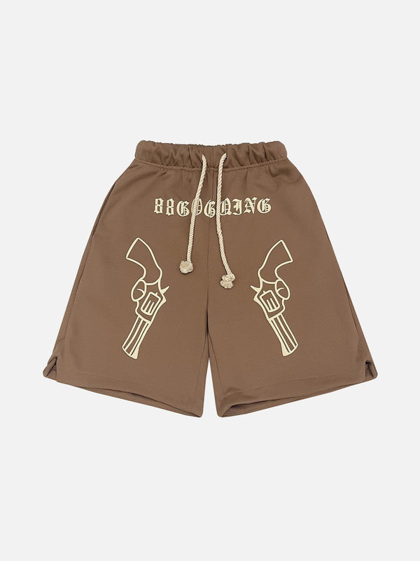 Ellesey - Pistol Print Drawstring Shorts- Streetwear Fashion - ellesey.com