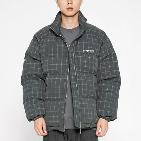 Ellesey - Plaid Print Winter Coat-Streetwear Fashion - ellesey.com