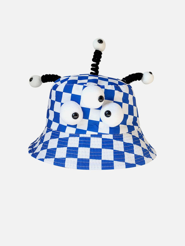 Ellesey - Plaid Three Eyes Cartoon Hat- Streetwear Fashion - ellesey.com