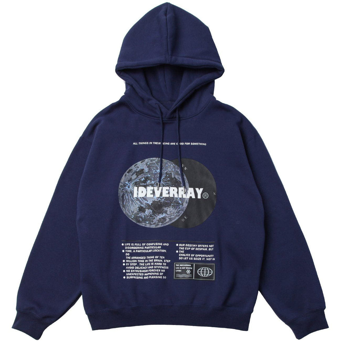 Ellesey - Planet Letter Print Hoodie- Streetwear Fashion - ellesey.com