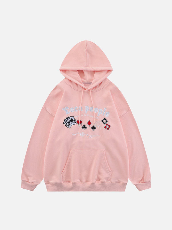 Ellesey - Playing Cards Embroidered Hoodie- Streetwear Fashion - ellesey.com