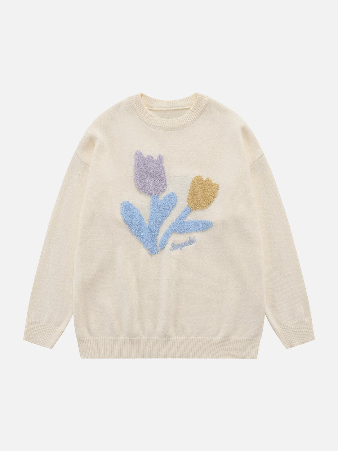 Ellesey - Plush Flowers Sweater-Streetwear Fashion - ellesey.com