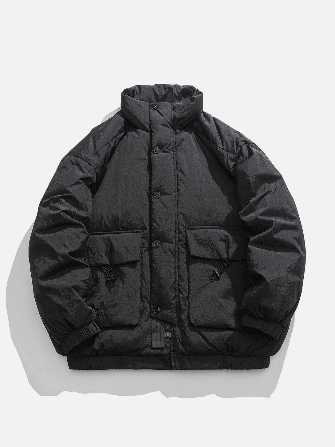 Ellesey - Pocket Solid Color Winter Coat-Streetwear Fashion - ellesey.com