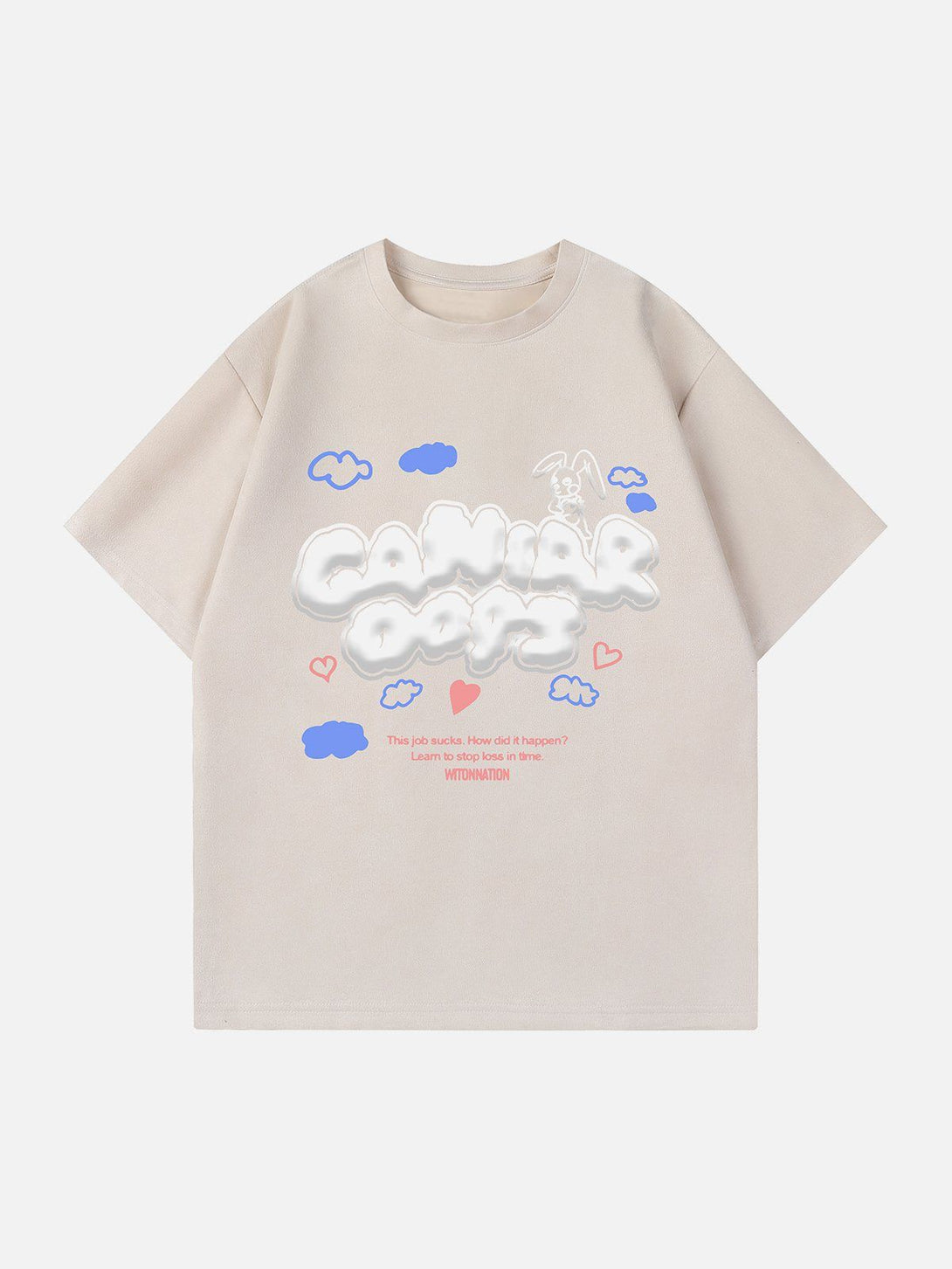 Ellesey - Rabbit Plastisol Printing Heart Element Tee- Streetwear Fashion - ellesey.com