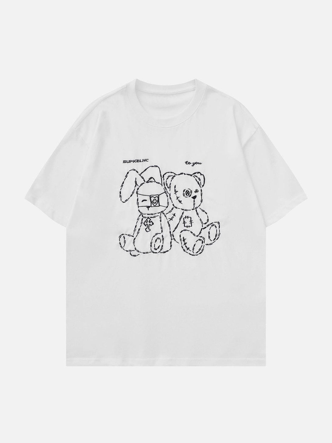 Ellesey - Rabbit and Bear Print Tee- Streetwear Fashion - ellesey.com