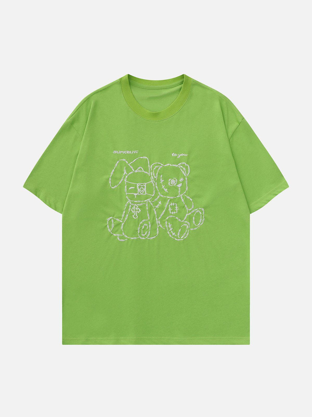 Ellesey - Rabbit and Bear Print Tee- Streetwear Fashion - ellesey.com