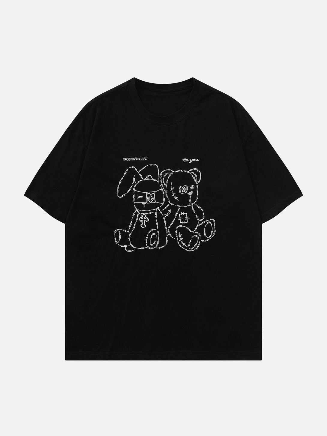 Ellesey - Rabbit and Bear Print Tee- Streetwear Fashion - ellesey.com