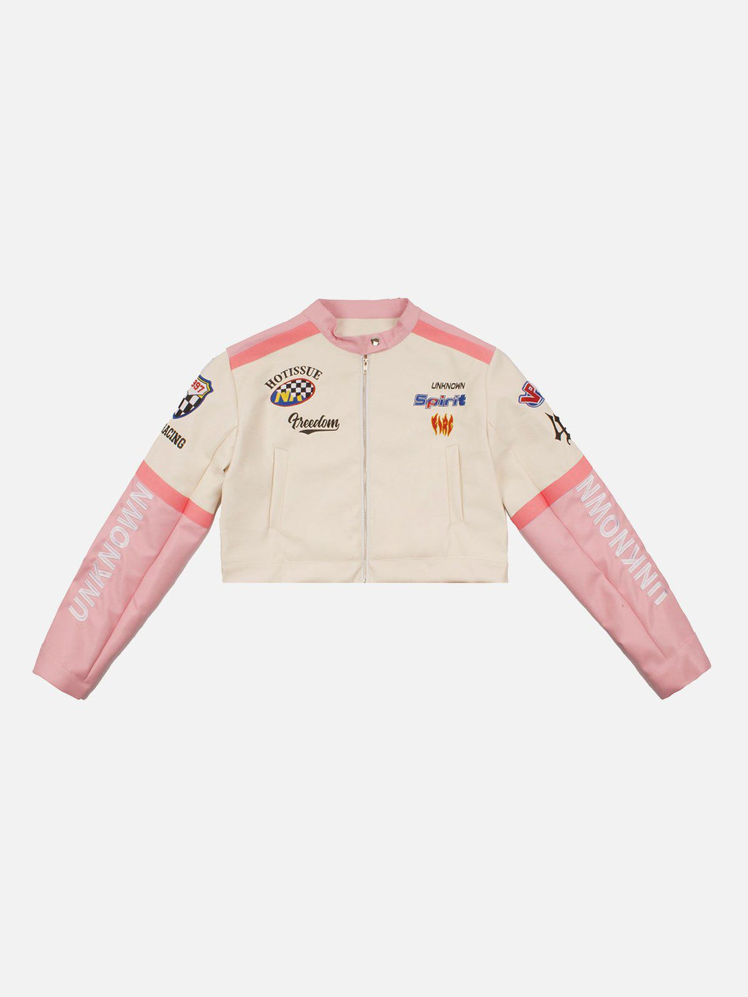 Ellesey - Racing Vibe Crop Motorcycle Jacket- Streetwear Fashion - ellesey.com