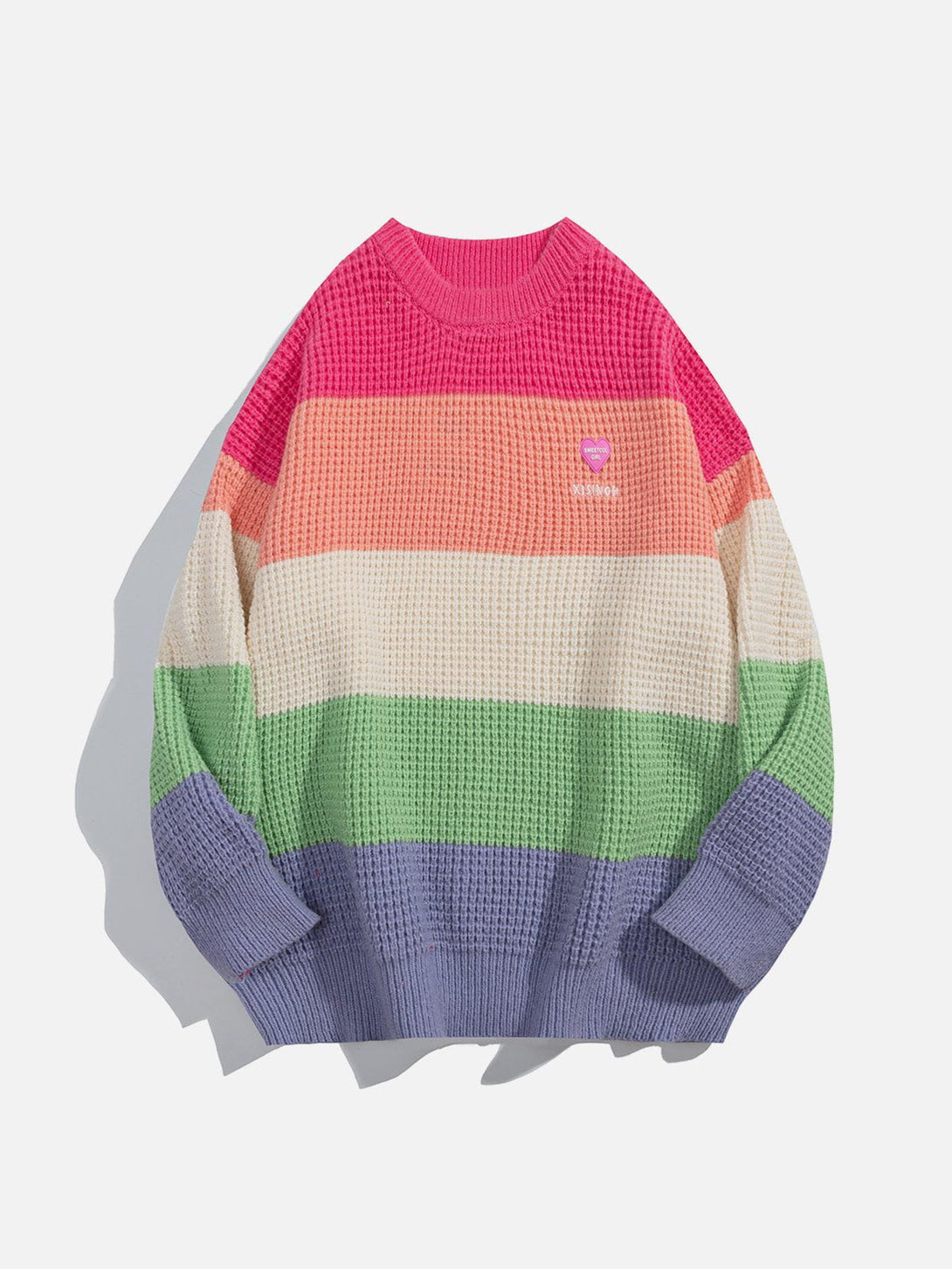 Ellesey - Rainbow Stripes Sweater-Streetwear Fashion - ellesey.com