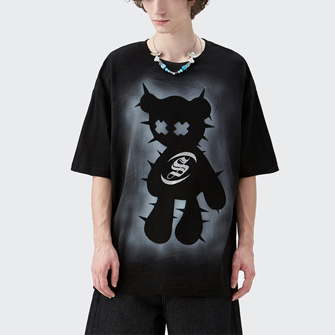 Ellesey - Reflective Bear Graphic Tee- Streetwear Fashion - ellesey.com