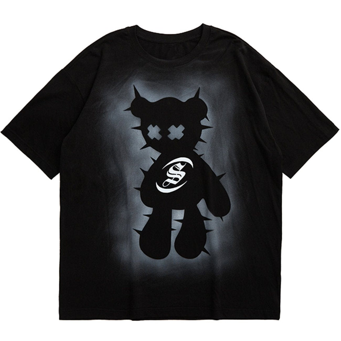 Ellesey - Reflective Bear Graphic Tee- Streetwear Fashion - ellesey.com