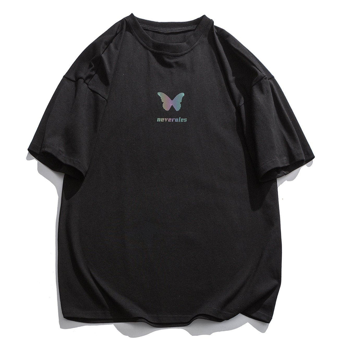 Ellesey - Reflective Butterfly Print Tee- Streetwear Fashion - ellesey.com