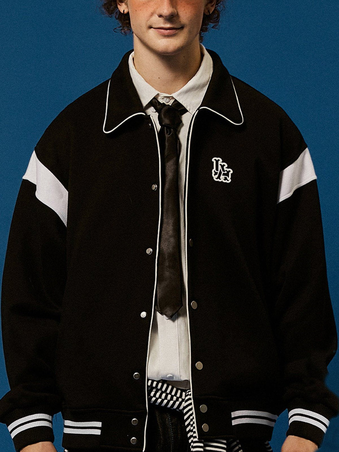 Ellesey - Reflective Strip Polo Collar Jacket- Streetwear Fashion - ellesey.com