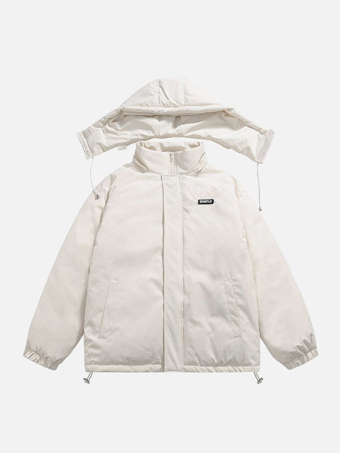 Ellesey - Removable Hood Solid Color Winter Coat-Streetwear Fashion - ellesey.com