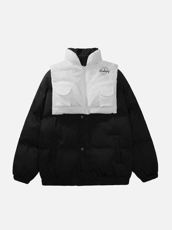 Ellesey - Removable Short Vest Solid Winter Coat-Streetwear Fashion - ellesey.com