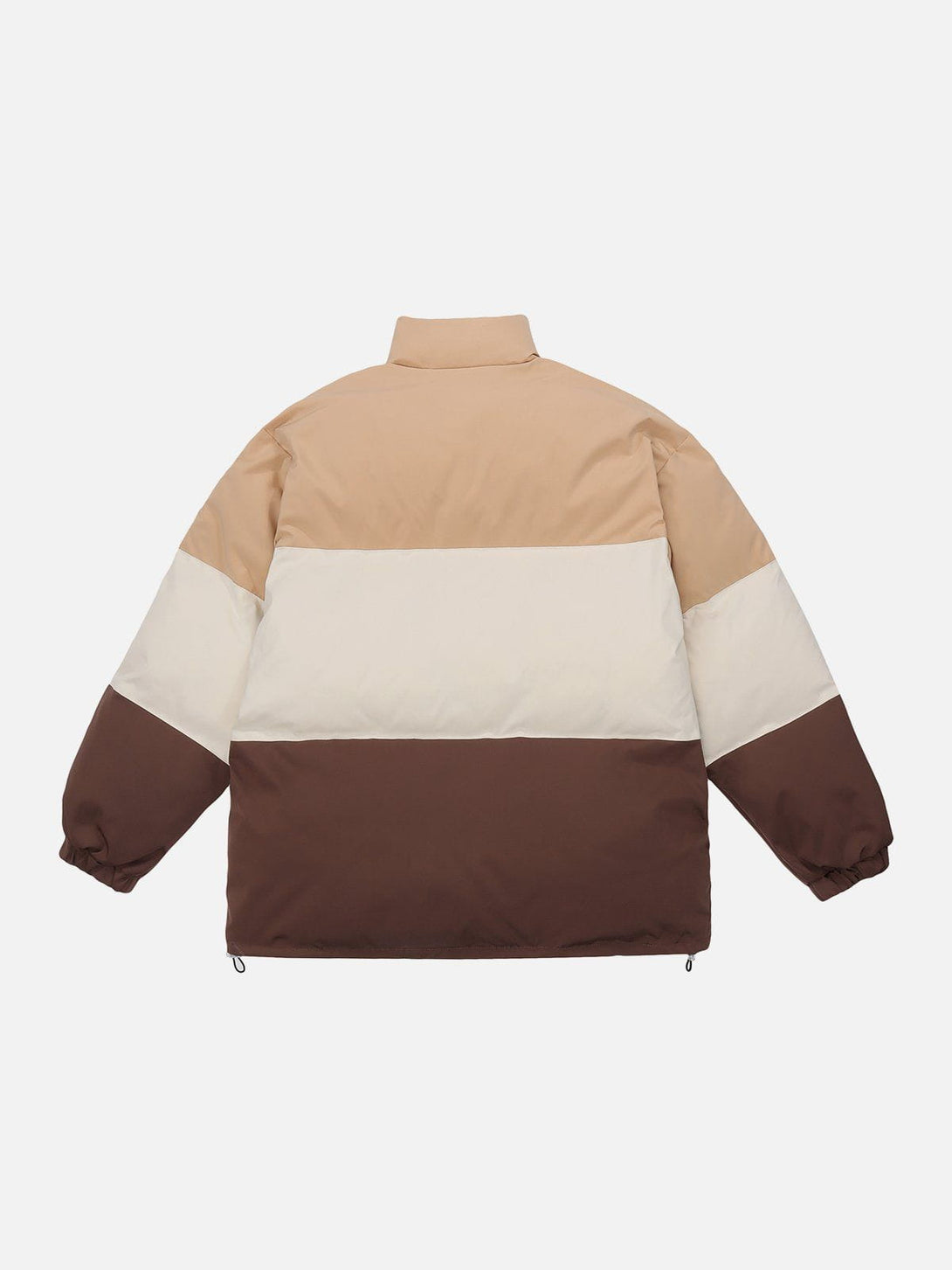 Ellesey - Retro Colorblock Stand Collar Winter Coat-Streetwear Fashion - ellesey.com