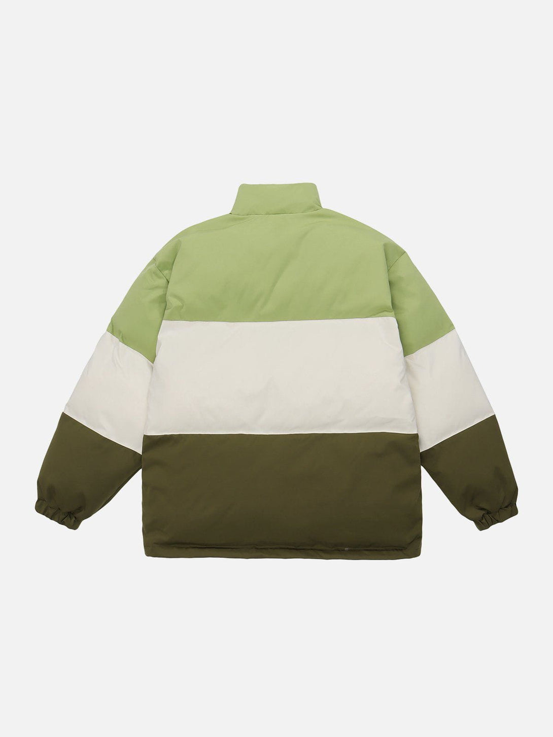 Ellesey - Retro Colorblock Stand Collar Winter Coat-Streetwear Fashion - ellesey.com