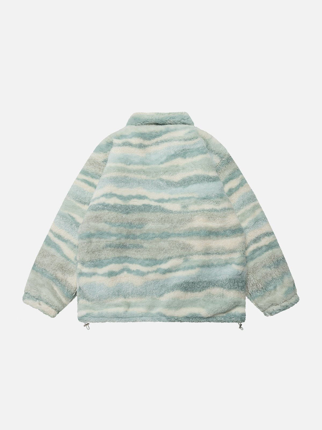 Ellesey - Retro West Coast Stripe Contrast Sherpa Coat-Streetwear Fashion - ellesey.com