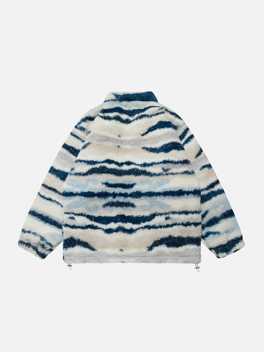 Ellesey - Retro West Coast Stripe Contrast Sherpa Coat-Streetwear Fashion - ellesey.com