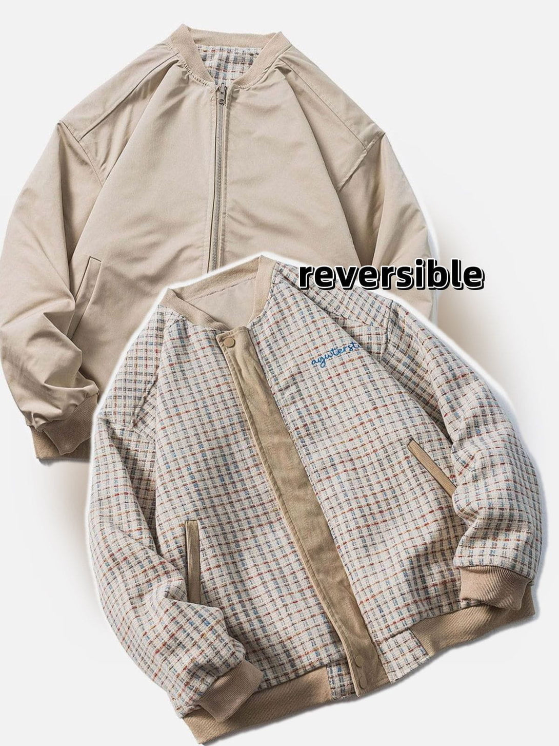 Ellesey - Reversible Plaid Jacket- Streetwear Fashion - ellesey.com