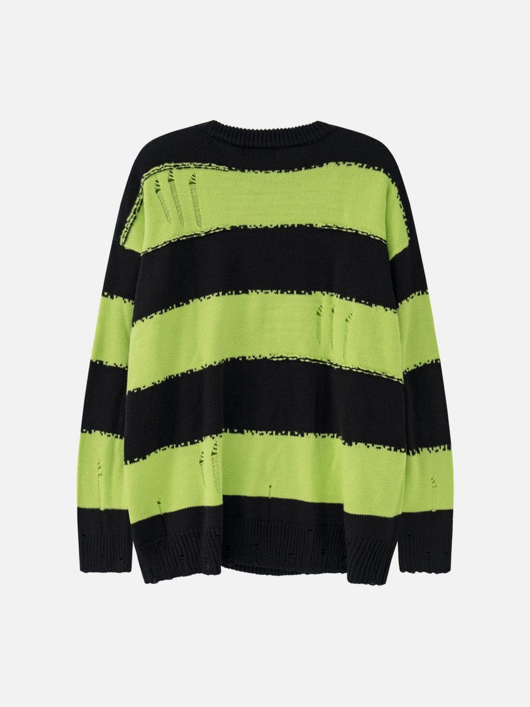 Ellesey - Ripped Stripes Jacquard Knit Sweater-Streetwear Fashion - ellesey.com