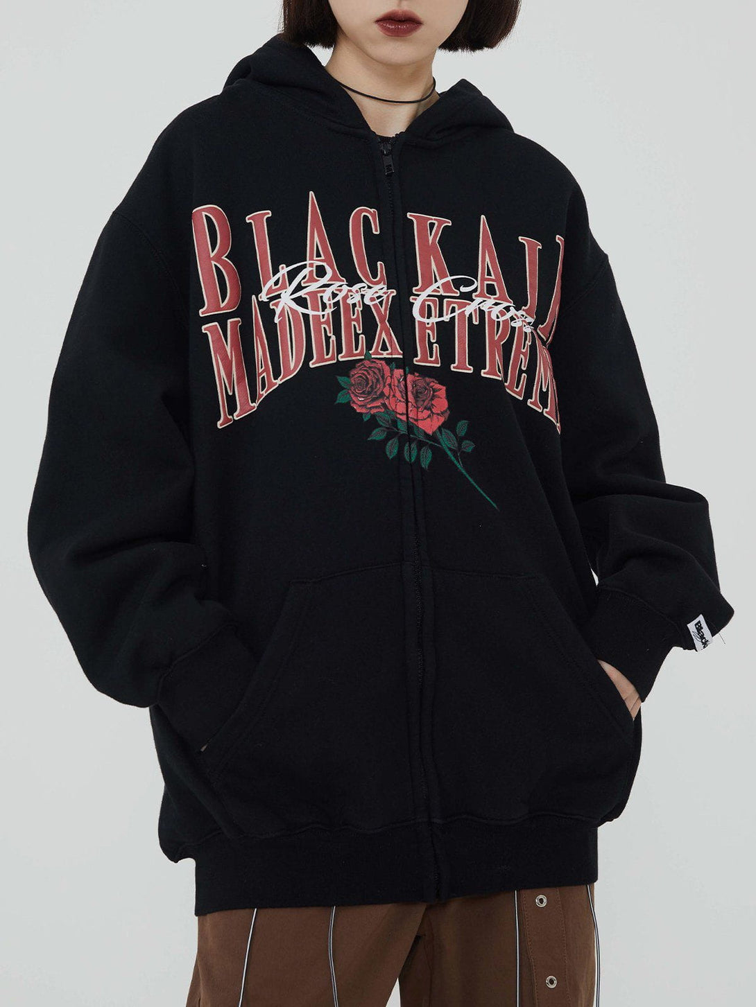 Ellesey - Rose Cross Print Hoodie- Streetwear Fashion - ellesey.com