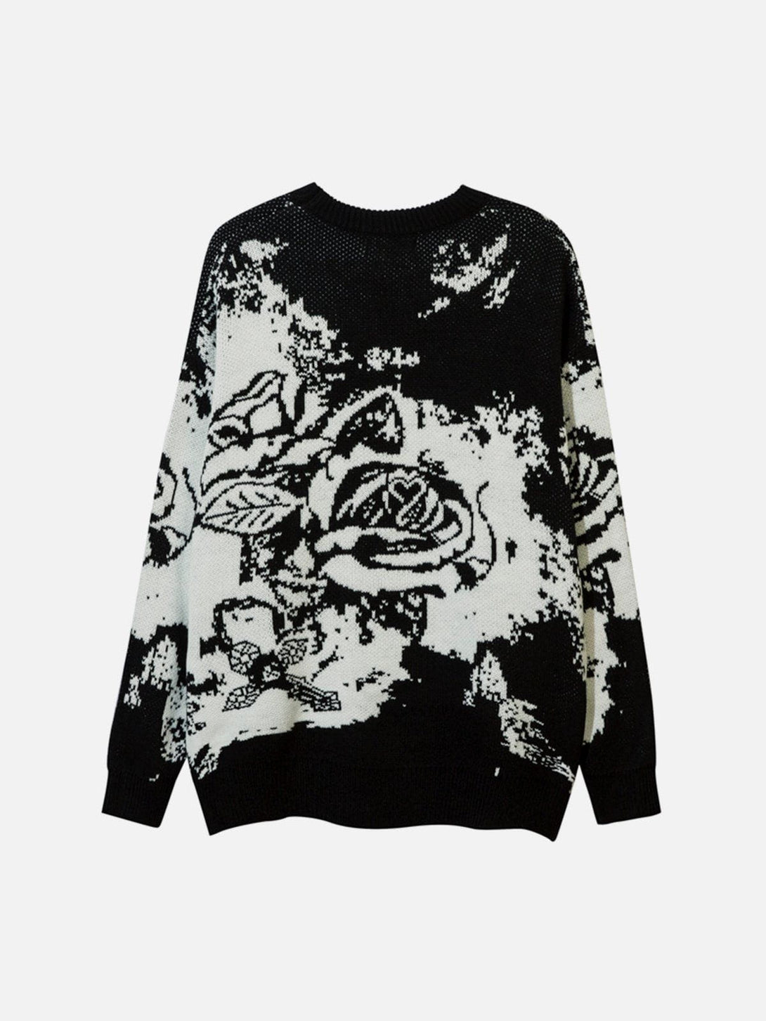 Ellesey - Rose Pattern Knitted Sweater-Streetwear Fashion - ellesey.com