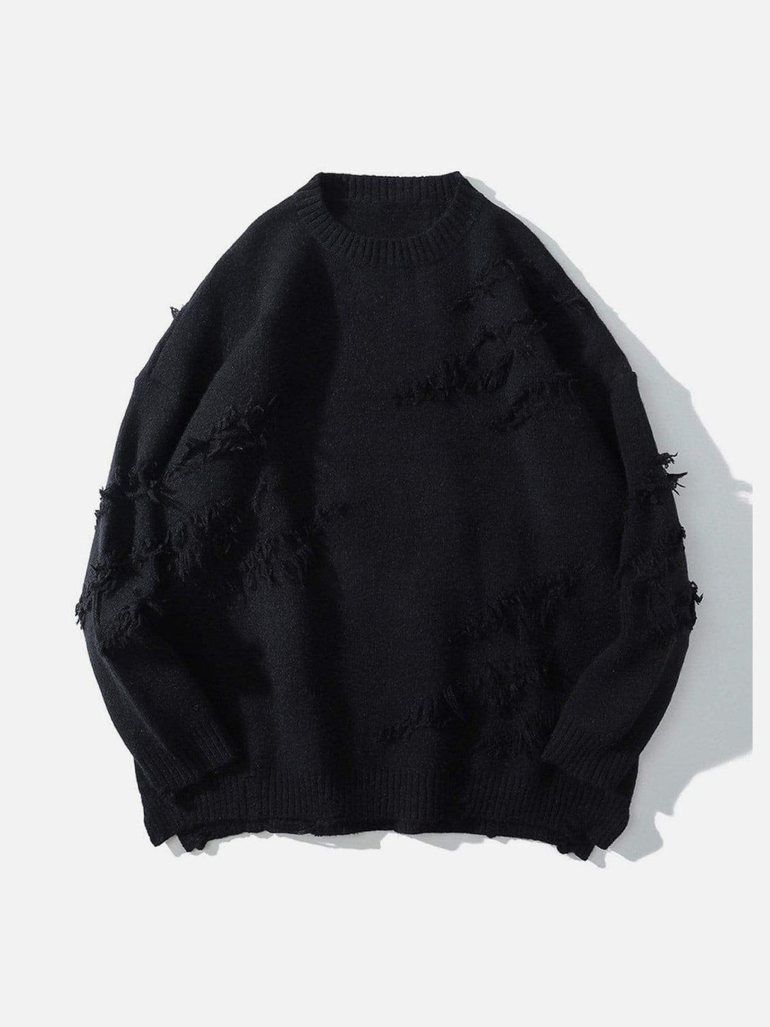 Ellesey - "Rwoiut" Fringed Design Sweater-Streetwear Fashion - ellesey.com