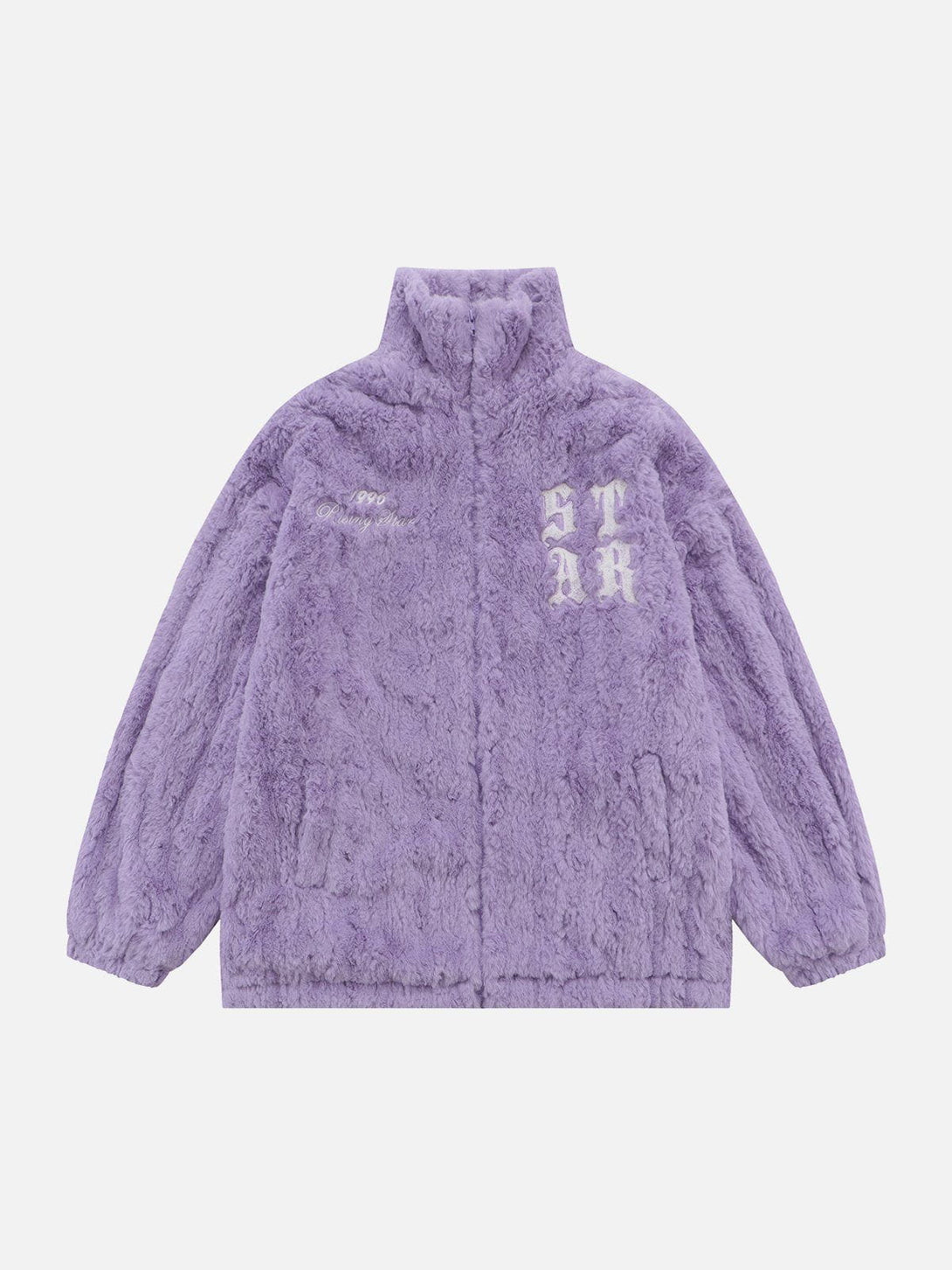 Ellesey - STAR Embroidery Plush Winter Coat-Streetwear Fashion - ellesey.com