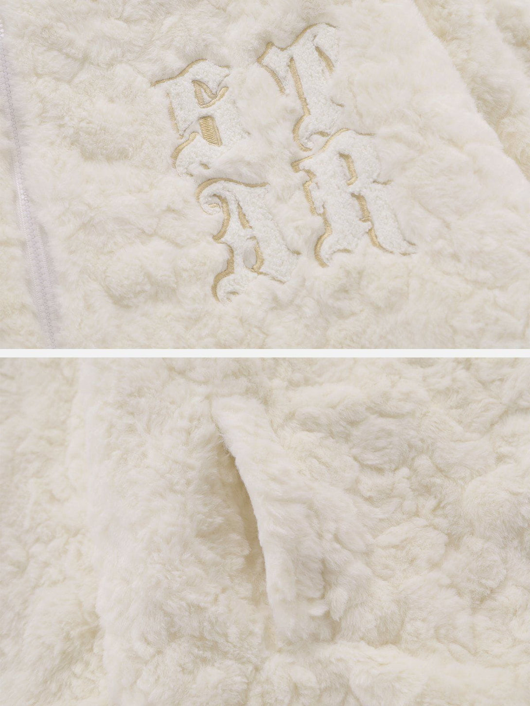 Ellesey - STAR Embroidery Plush Winter Coat-Streetwear Fashion - ellesey.com