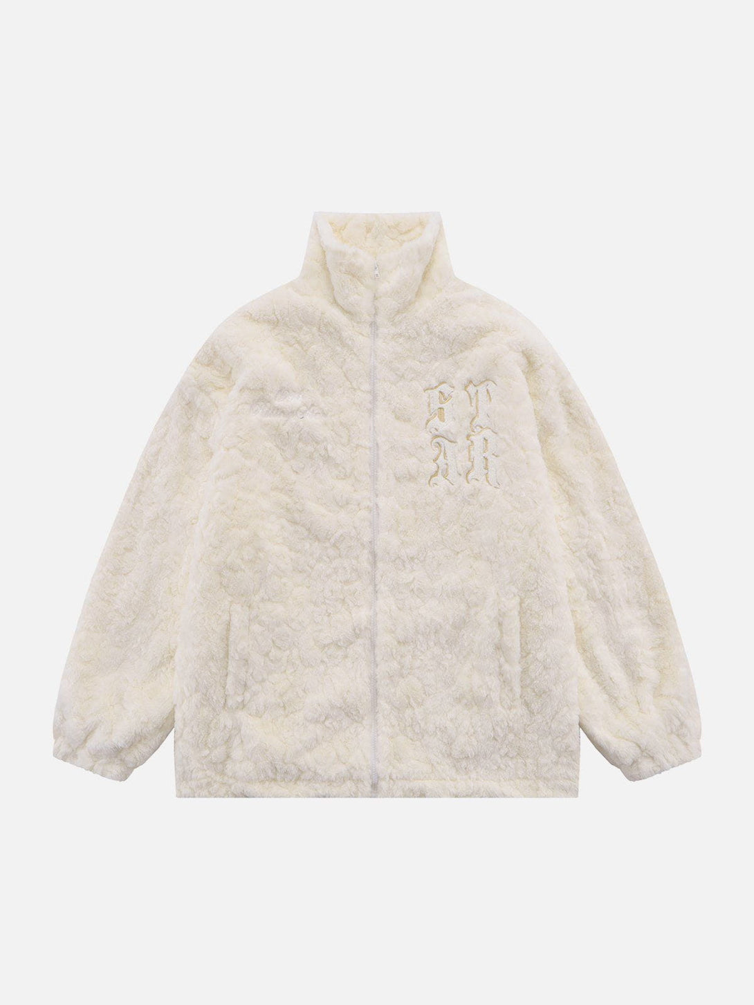 Ellesey - STAR Embroidery Plush Winter Coat-Streetwear Fashion - ellesey.com