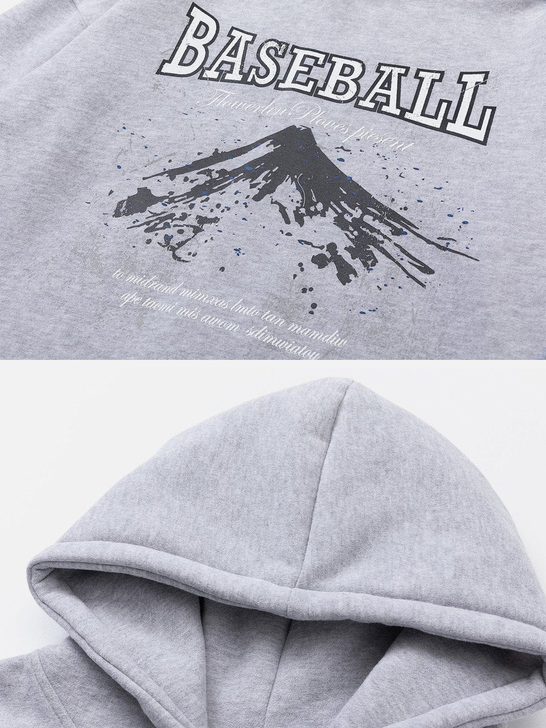 Ellesey - Simple Mountain Print Hoodie- Streetwear Fashion - ellesey.com