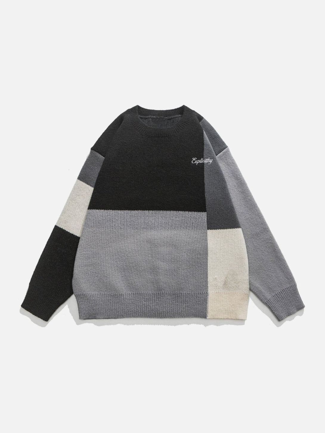 Ellesey - Simple Multicolor Patchwork Sweater-Streetwear Fashion - ellesey.com