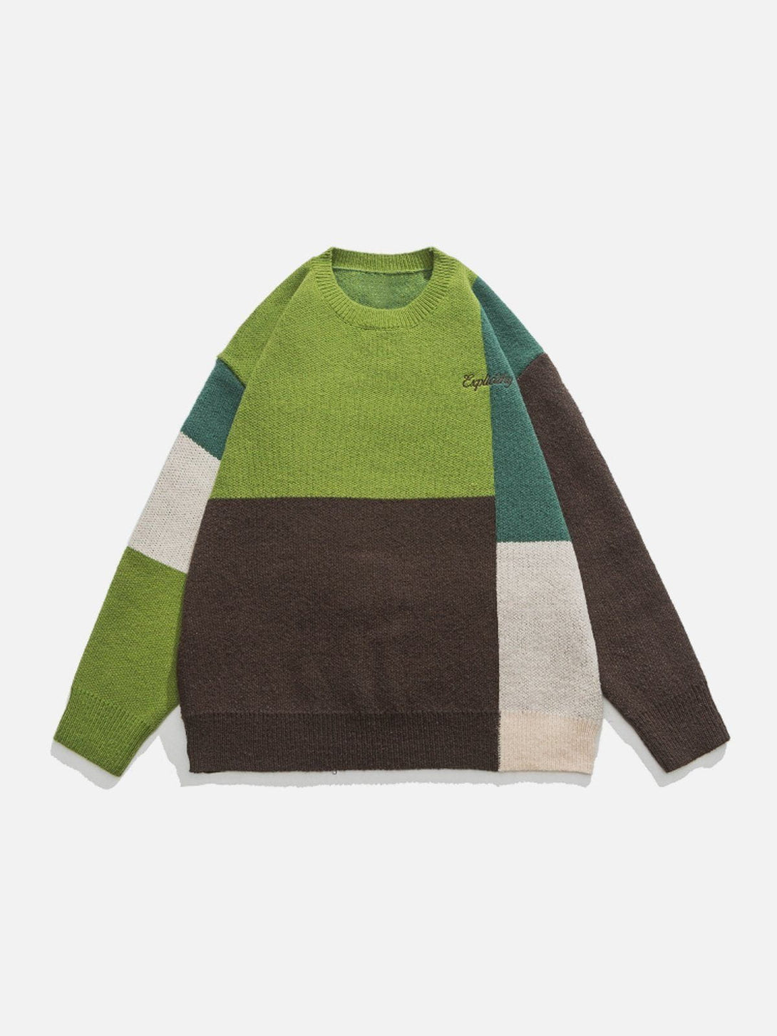 Ellesey - Simple Multicolor Patchwork Sweater-Streetwear Fashion - ellesey.com