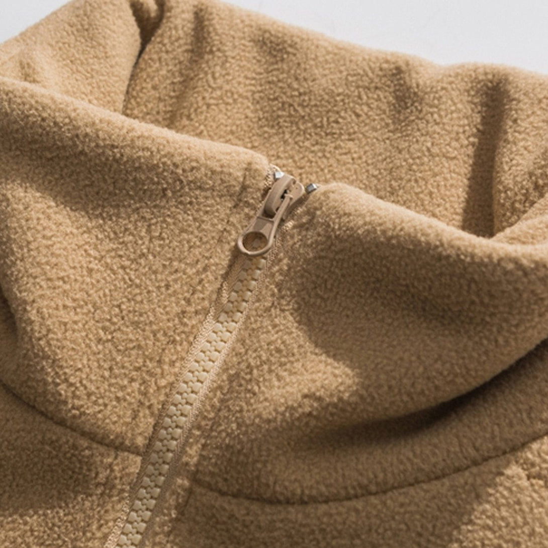 Ellesey - Simple Open Line Design Sherpa Winter Coat-Streetwear Fashion - ellesey.com