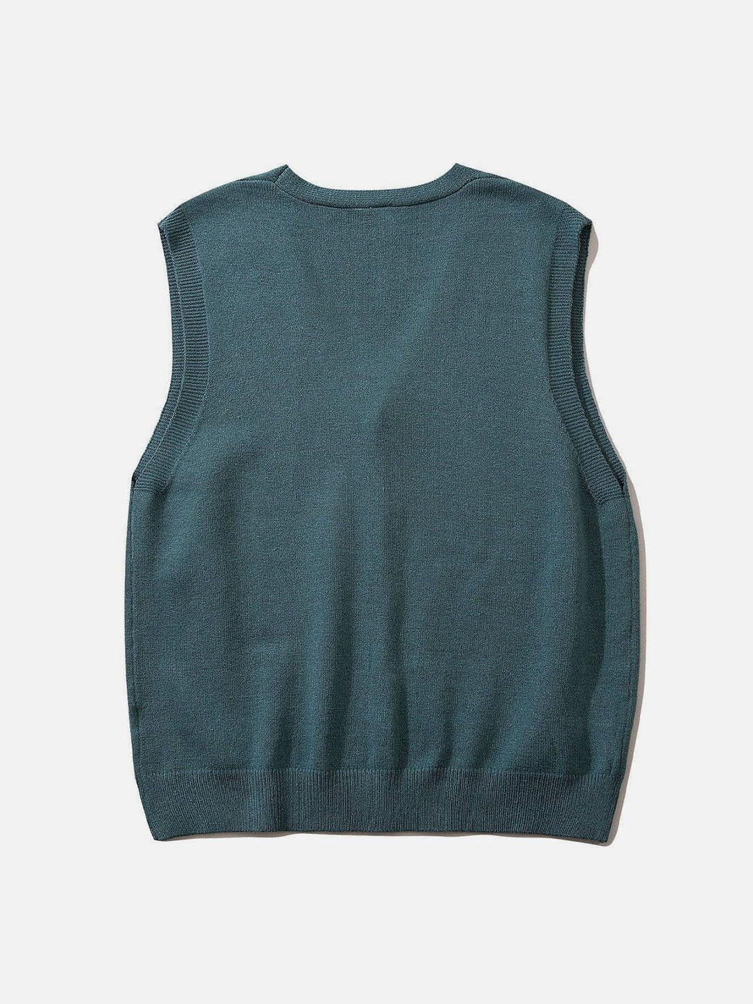 Ellesey - Simple Solid Color Sweater Vest-Streetwear Fashion - ellesey.com