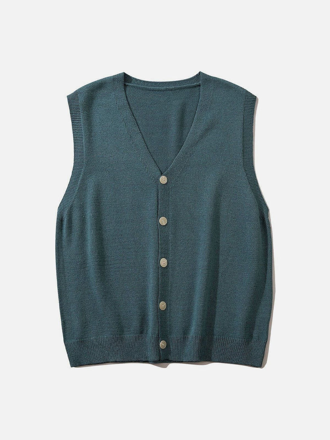 Ellesey - Simple Solid Color Sweater Vest-Streetwear Fashion - ellesey.com