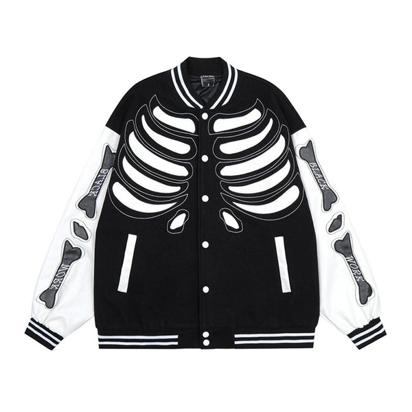 Ellesey - Skeleton Varsity Jacket- Streetwear Fashion - ellesey.com