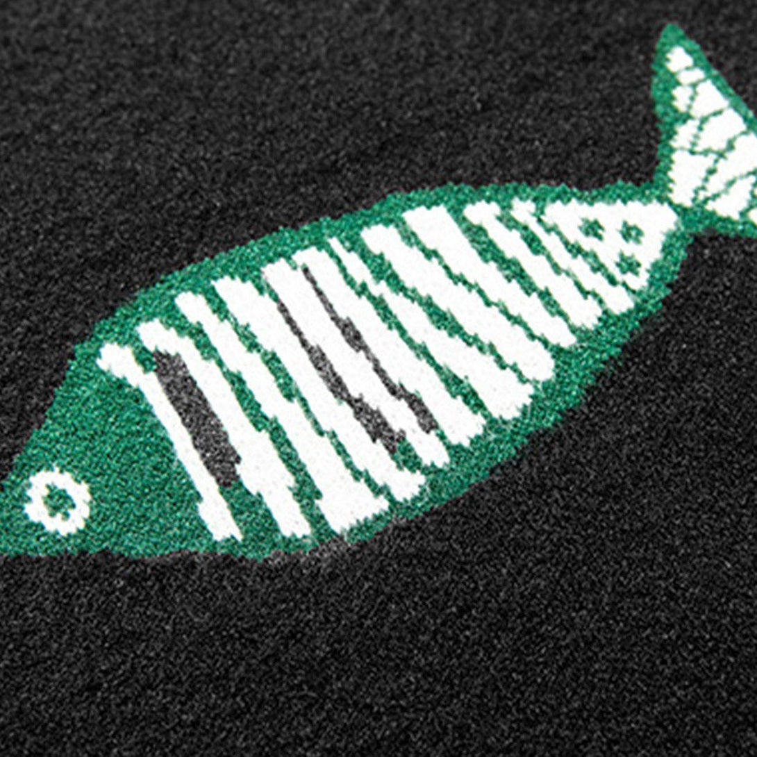 Ellesey - Small Fish Embroidery Knit Sweater-Streetwear Fashion - ellesey.com