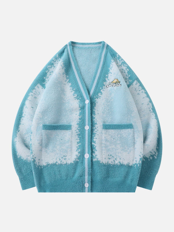 Ellesey - Snow Tie Dye Gradient Cardigan-Streetwear Fashion - ellesey.com