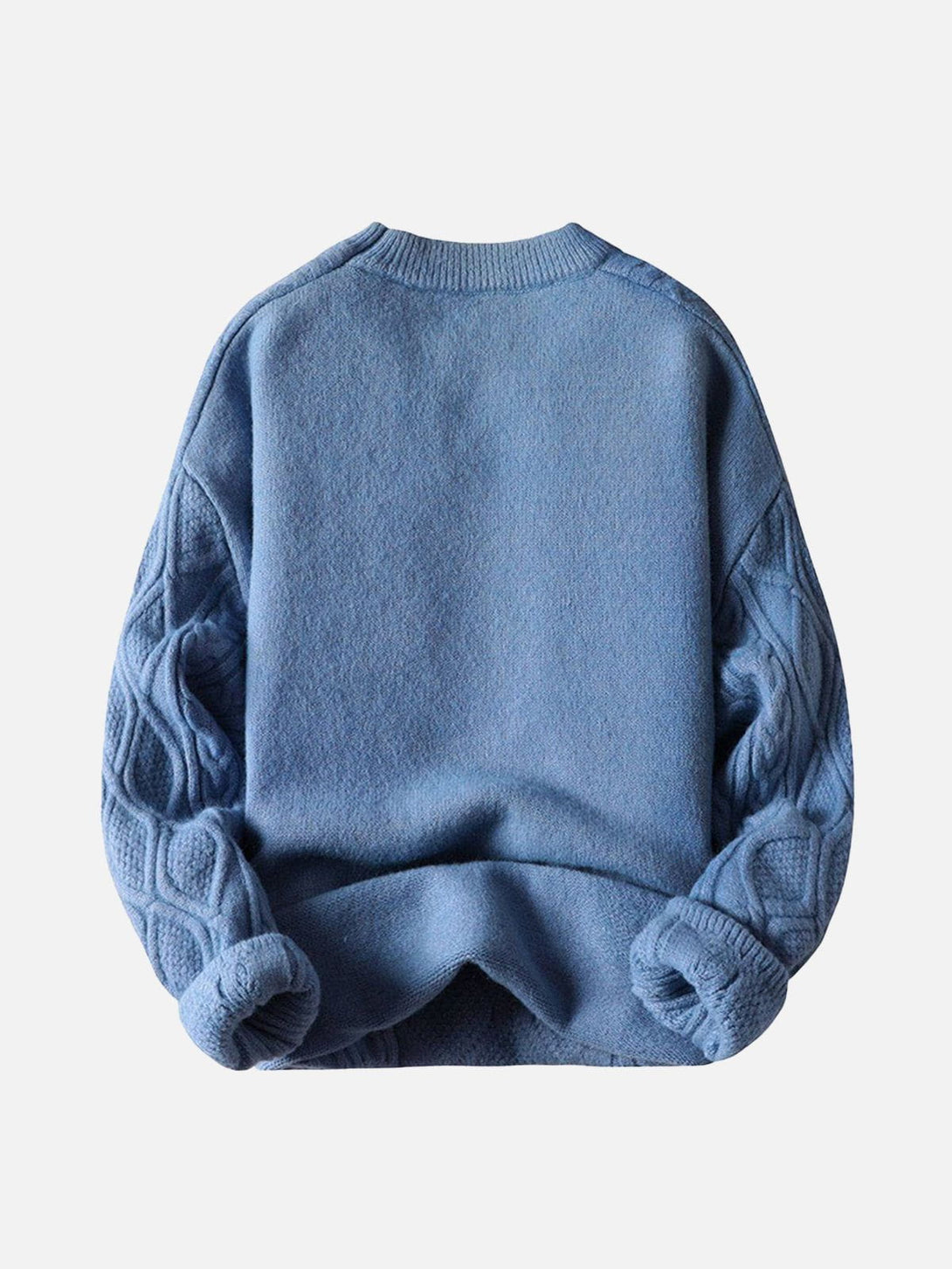 Ellesey - Solid Color Crew Neck Sweater-Streetwear Fashion - ellesey.com