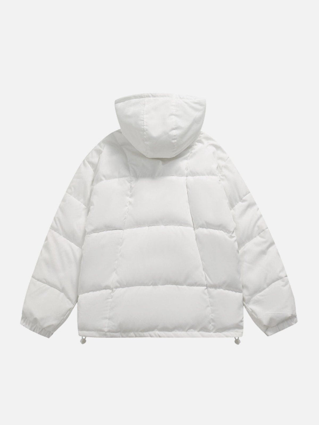 Ellesey - Solid Color Detachable Cap Winter Coat-Streetwear Fashion - ellesey.com