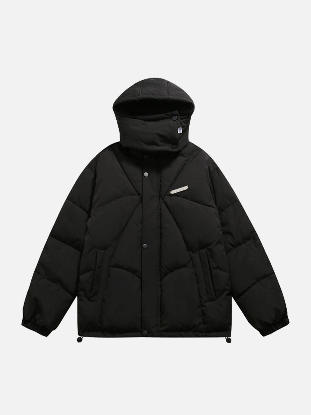 Ellesey - Solid Color Detachable Cap Winter Coat-Streetwear Fashion - ellesey.com