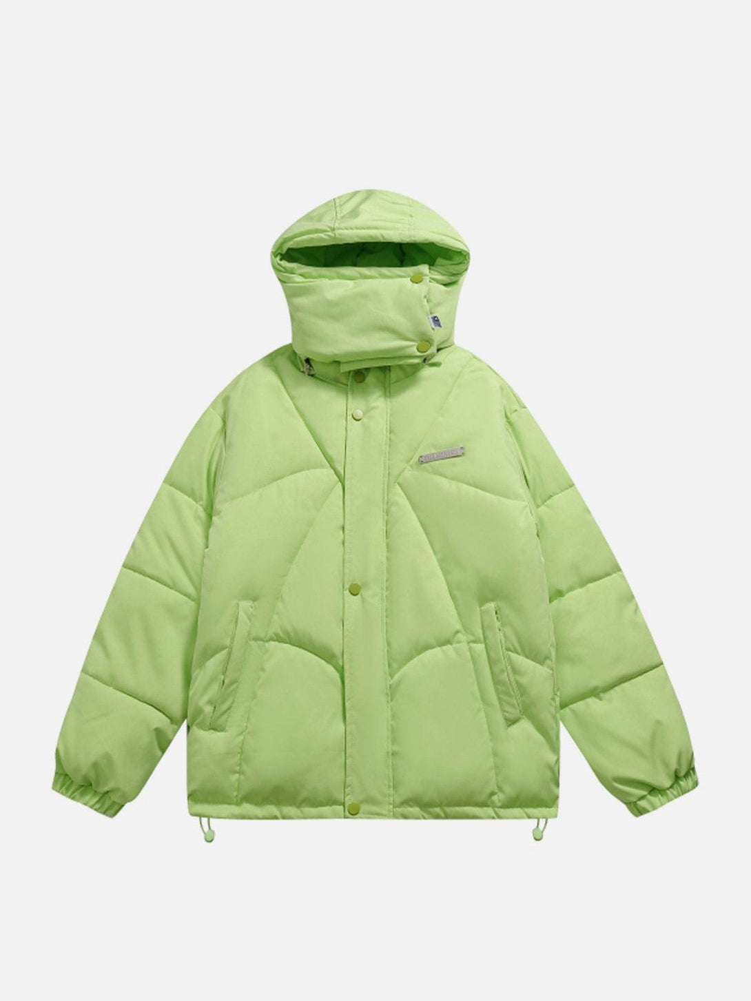 Ellesey - Solid Color Detachable Cap Winter Coat-Streetwear Fashion - ellesey.com