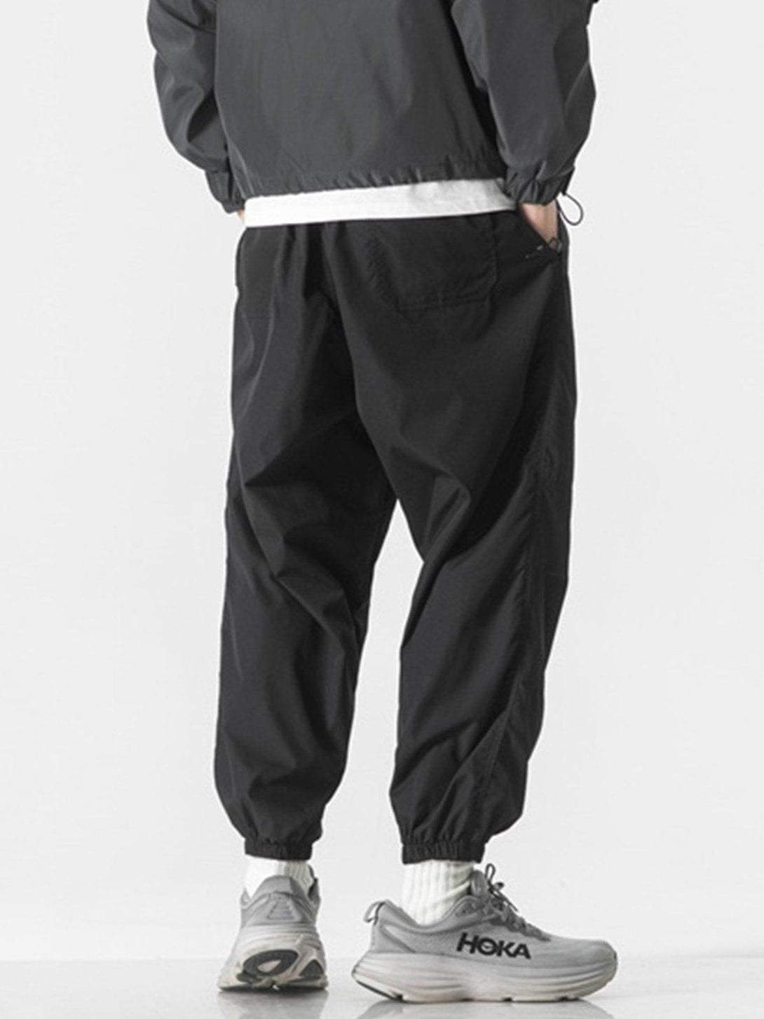 Ellesey - Solid Color Drawstring Cargo Pants- Streetwear Fashion - ellesey.com