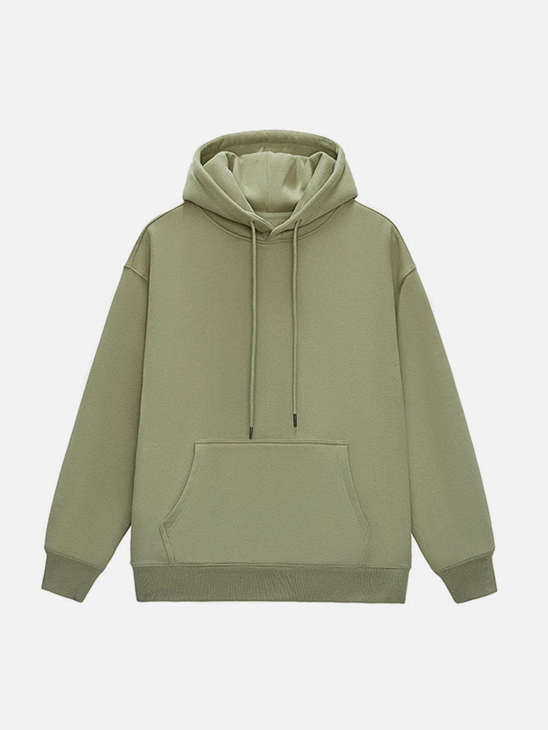 Ellesey - Solid Color Drawstring Hoodie- Streetwear Fashion - ellesey.com