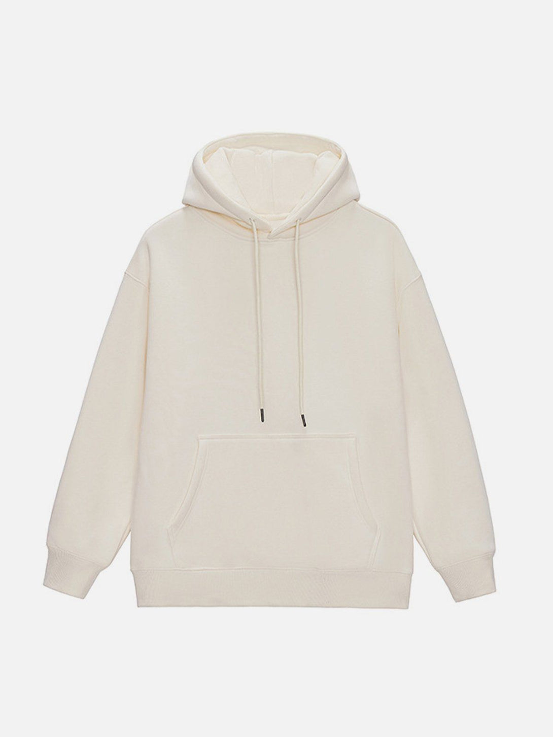 Ellesey - Solid Color Drawstring Hoodie- Streetwear Fashion - ellesey.com